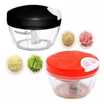 Processador Manual Cordinha Triturador De Alimentos Legumes