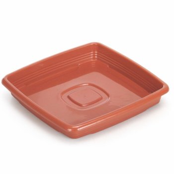 Prato Vaso Quadrado Cerâmico 20,5 cm
