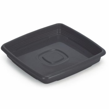 Prato Vaso Quadrado Preto 31cm