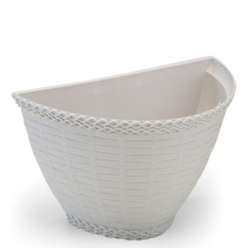 Vasinho de Parede Rattan Mármore