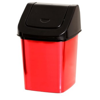 LIXEIRA 3,6L COM TAMPA MÓVEL - LABEL RED