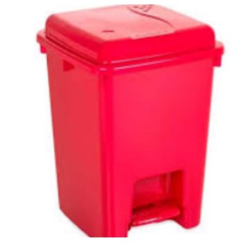 LIXEIRA QUADRADA COM PEDAL COLORIDA 14,5 L