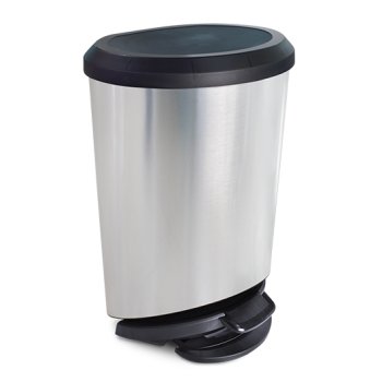 LIXEIRA DE PLASTICO COM PEDAL LABEL INOX – 20 LITROS