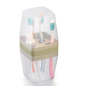 PORTA ESCOVAS E CREME DENTAL COM TAMPA