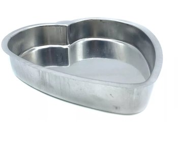 Assadeira coração mp 1,150ml polida 28x25cm